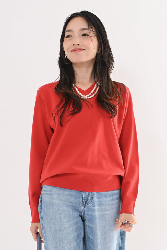 ［ＮＥＷ］ストレッチVネックニット