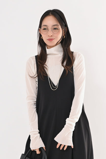 メッシュハイネックプルオーバー