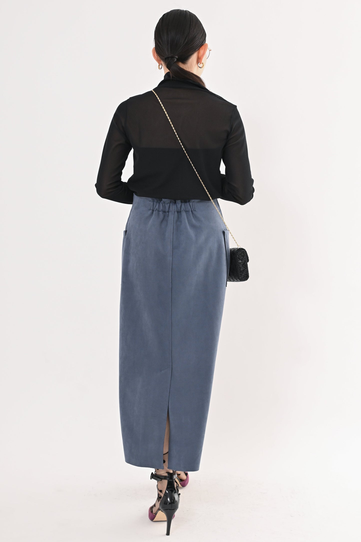 メッシュハイネックプルオーバー