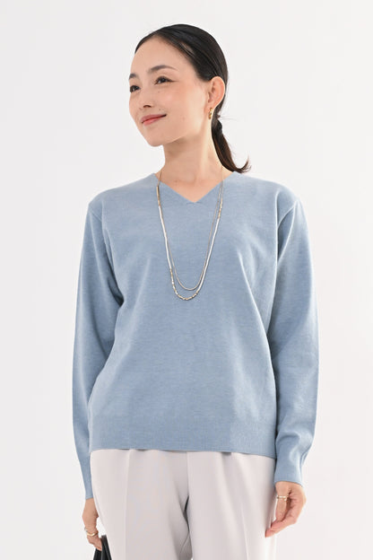 ［ＮＥＷ］ストレッチVネックニット