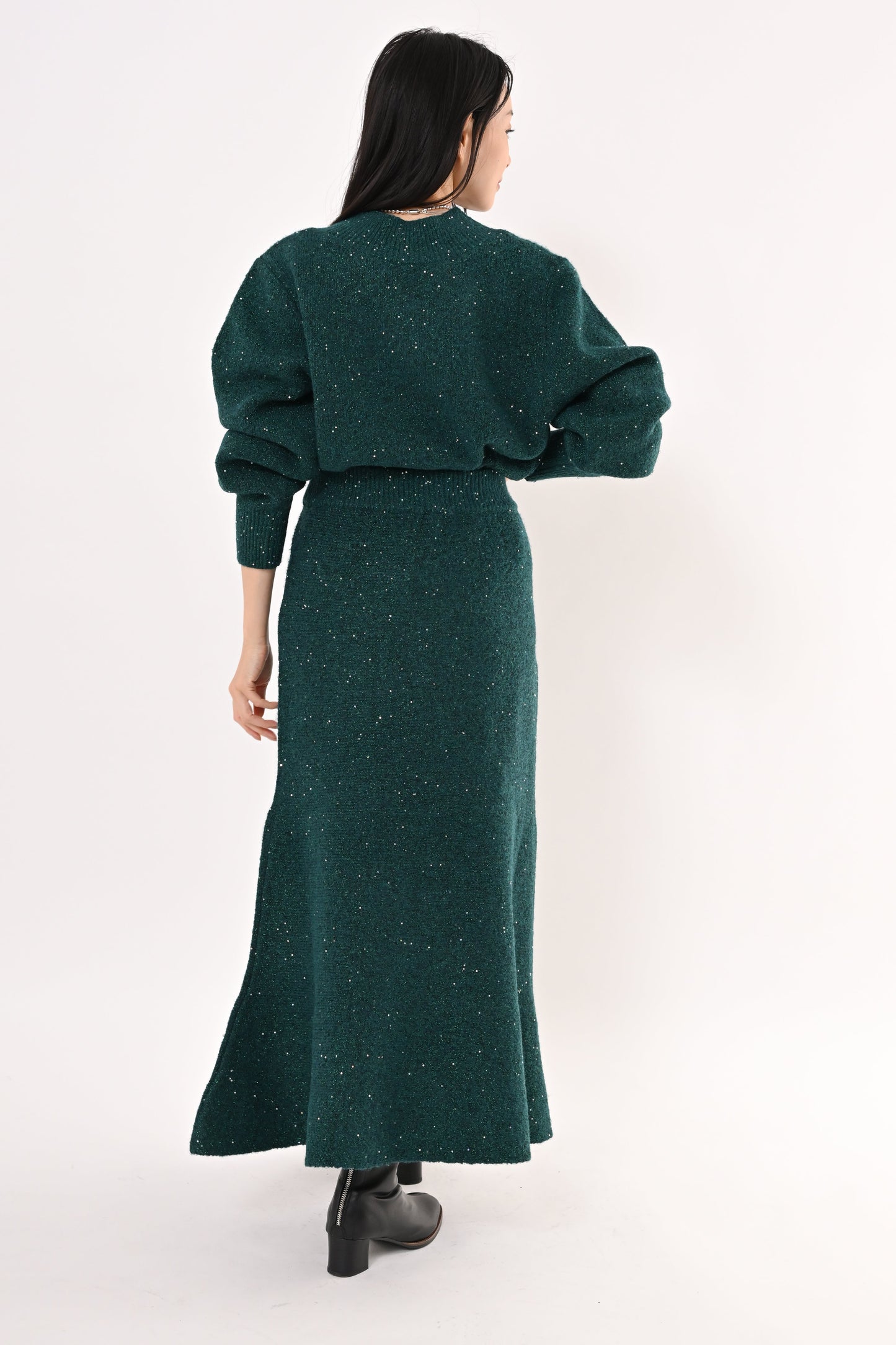 ＜20%OFF＞スパンコールニットスカート