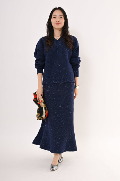 ＜20%OFF＞スパンコールニットスカート