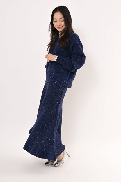 ＜20%OFF＞スパンコールニットスカート