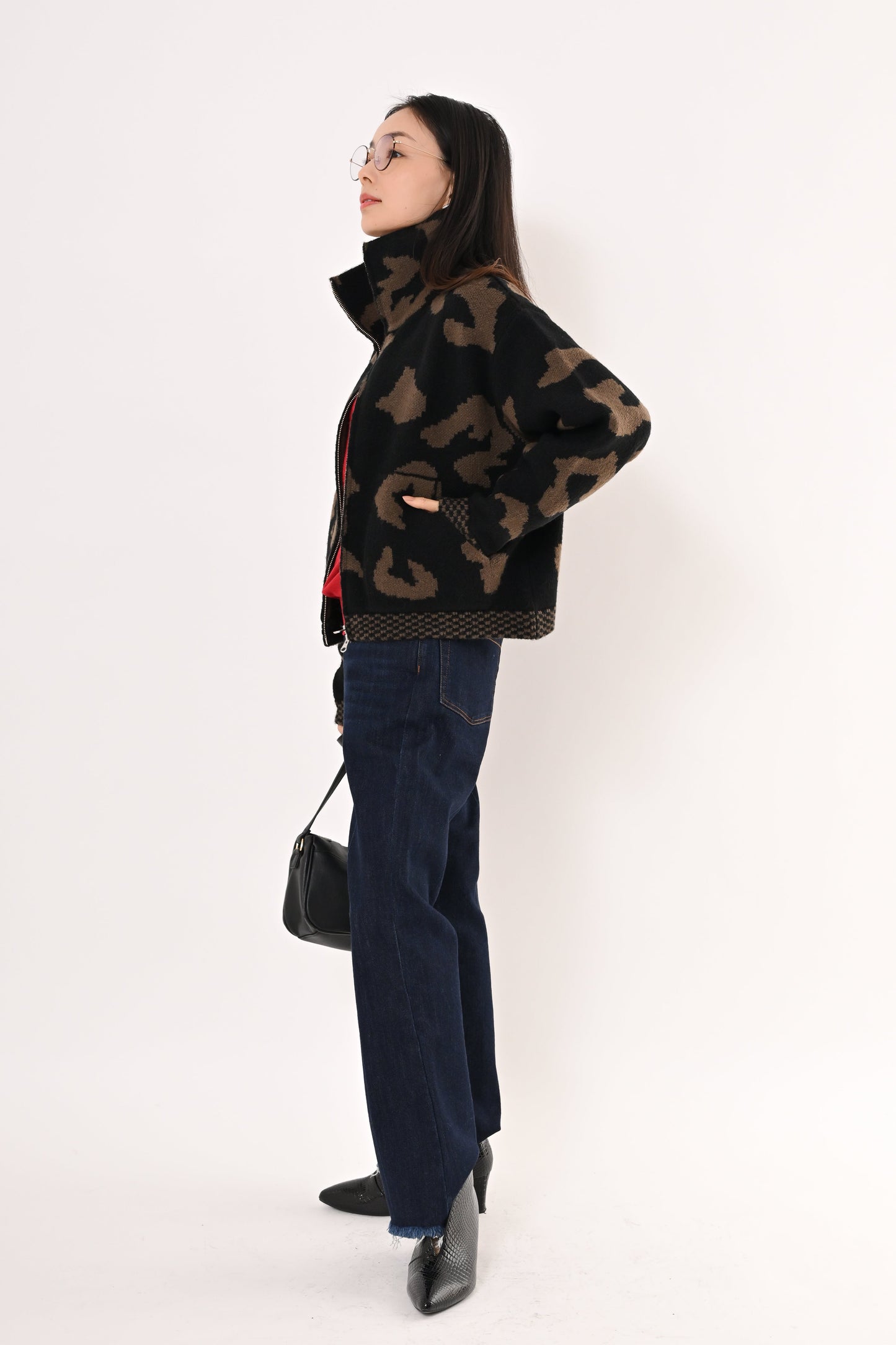 ［ＮＥＷ］ジャガードニットブルゾン