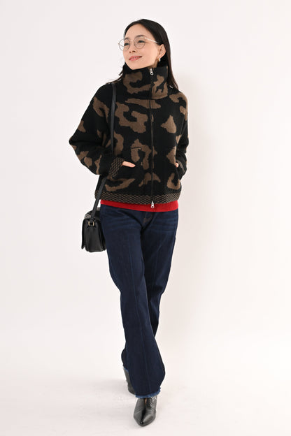 ［ＮＥＷ］ジャガードニットブルゾン