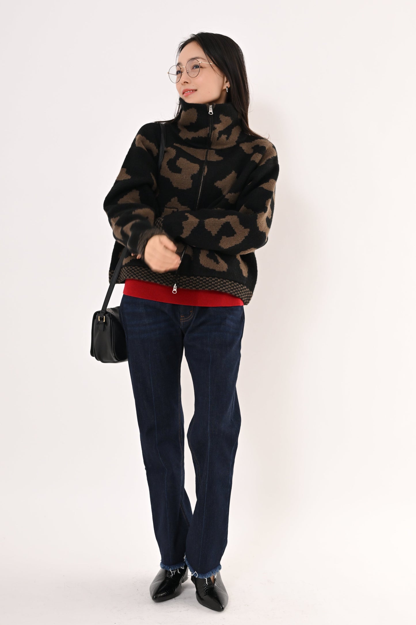 ［ＮＥＷ］ジャガードニットブルゾン