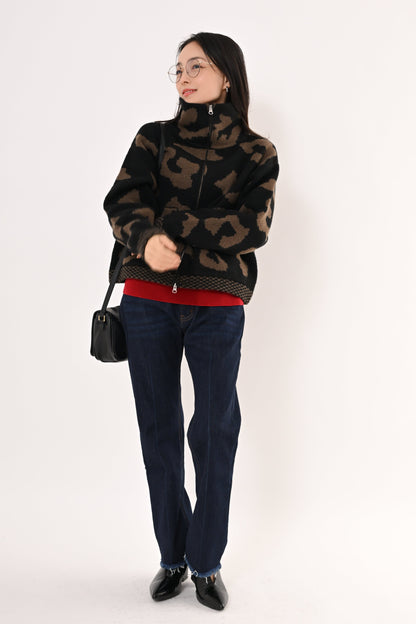 ［ＮＥＷ］ジャガードニットブルゾン