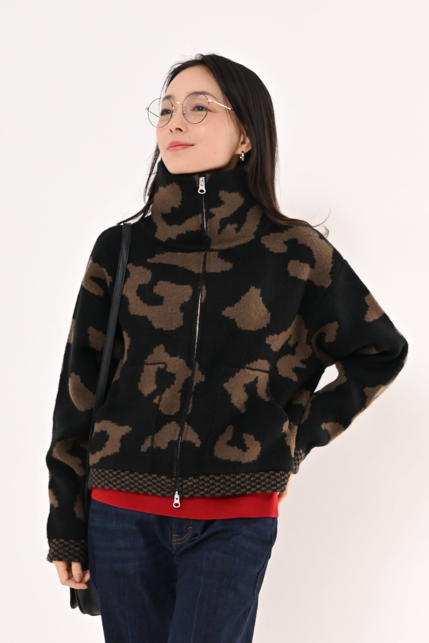 ［ＮＥＷ］ジャガードニットブルゾン