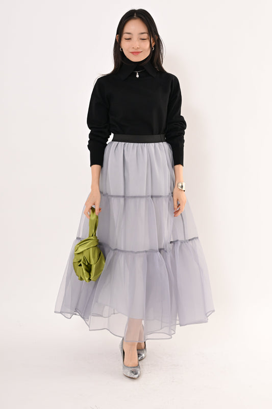 ［ＮＥＷ］オーガンジーティアードスカート