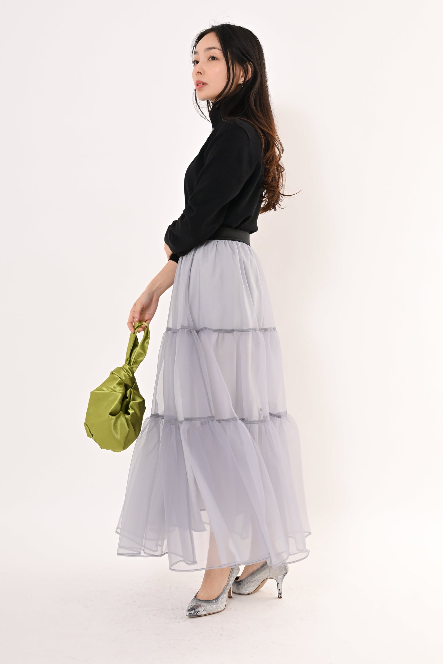 ［ＮＥＷ］オーガンジーティアードスカート