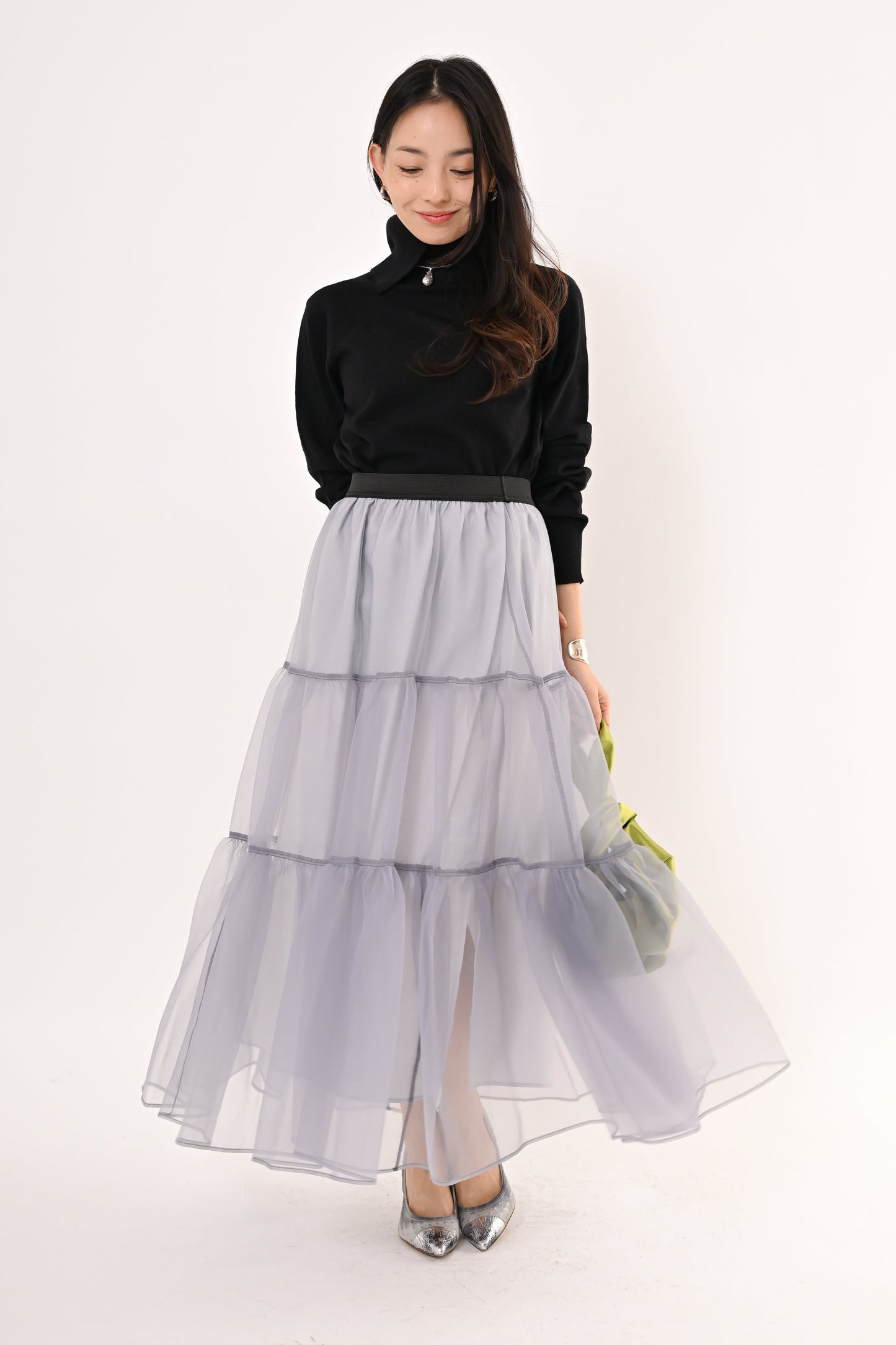 ［ＮＥＷ］オーガンジーティアードスカート
