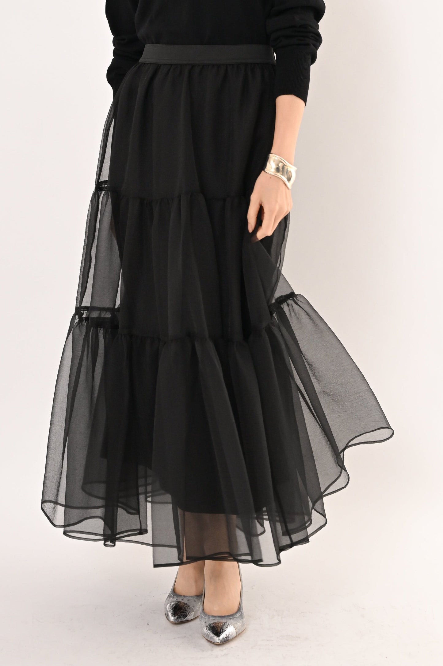 ［ＮＥＷ］オーガンジーティアードスカート