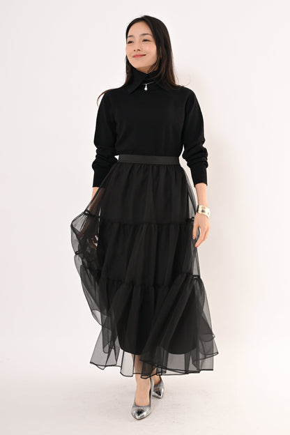 ［ＮＥＷ］オーガンジーティアードスカート