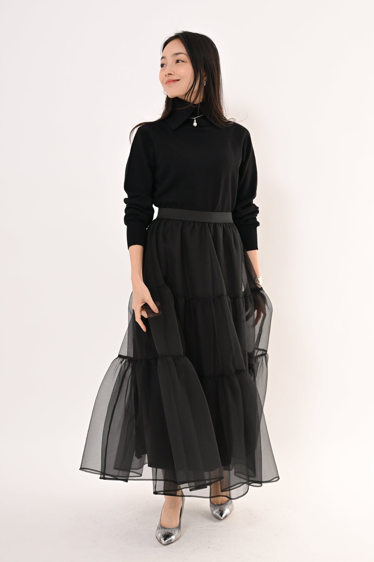 ［ＮＥＷ］オーガンジーティアードスカート