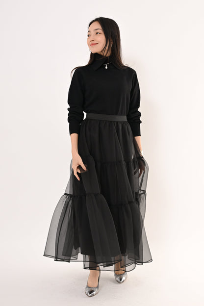 ［ＮＥＷ］オーガンジーティアードスカート