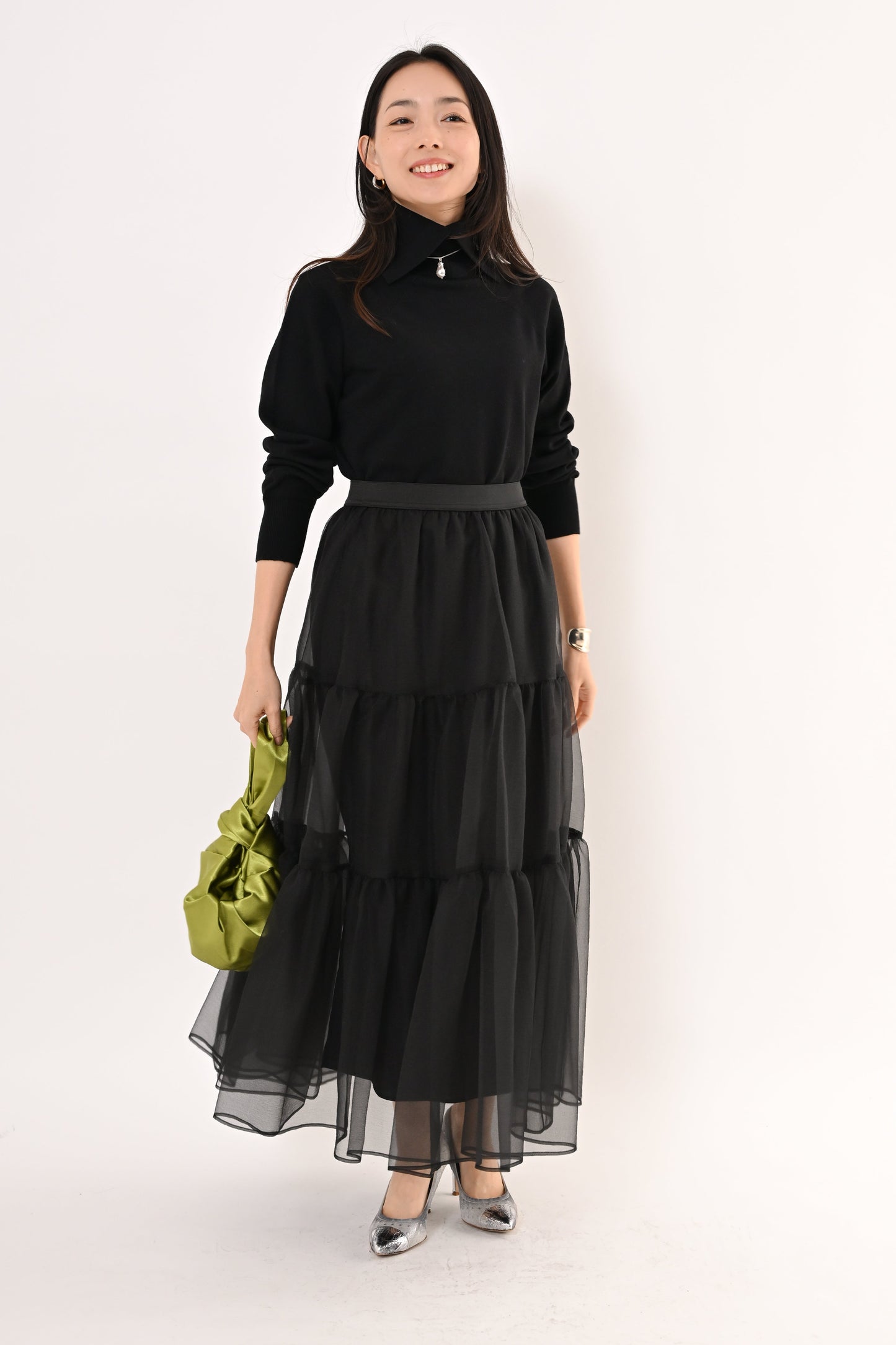 ［ＮＥＷ］オーガンジーティアードスカート