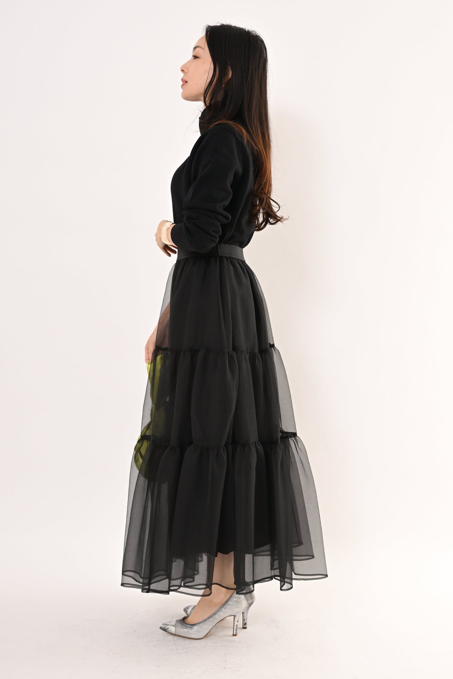 ［ＮＥＷ］オーガンジーティアードスカート