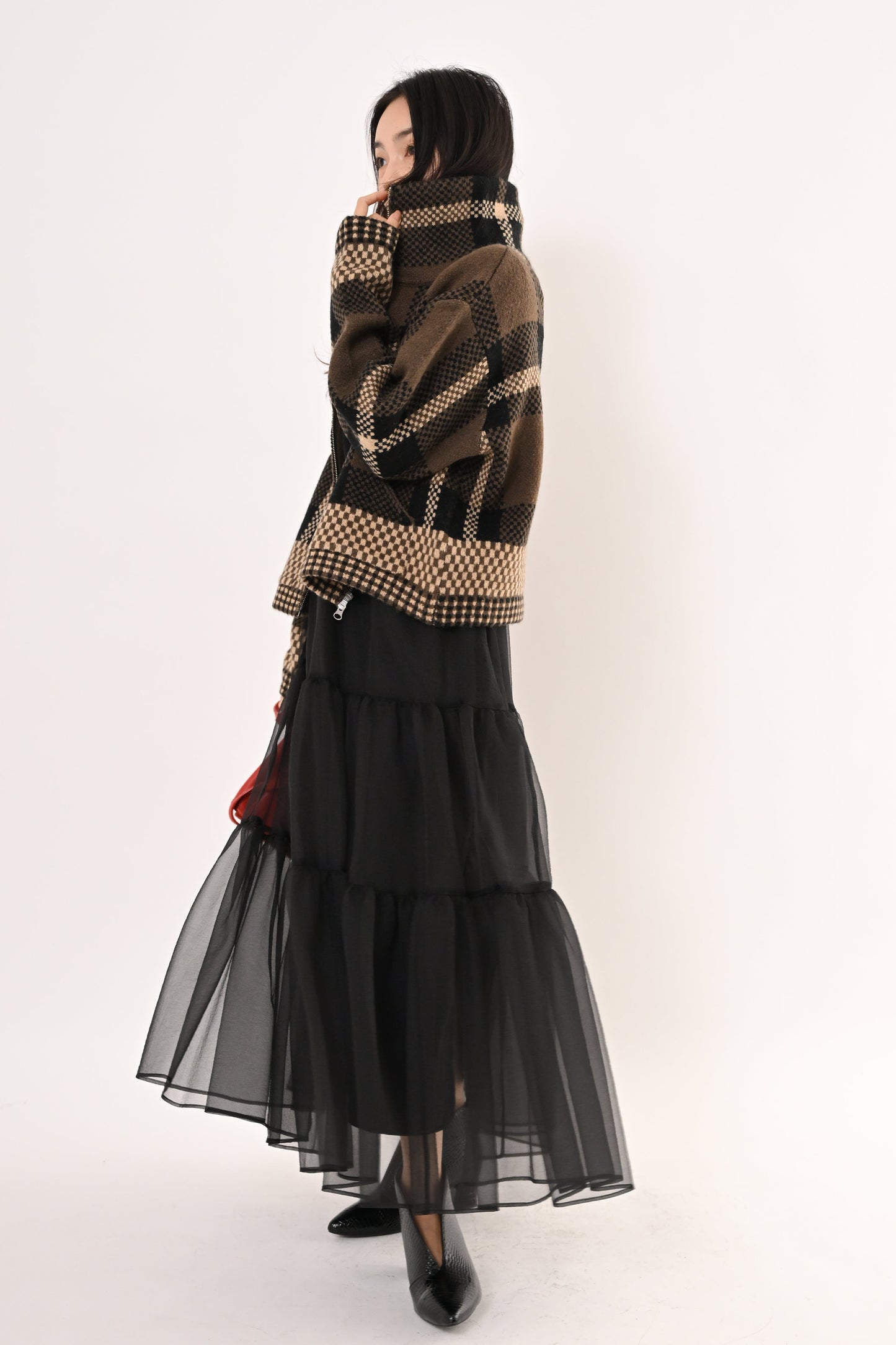 ［ＮＥＷ］ジャガードニットブルゾン