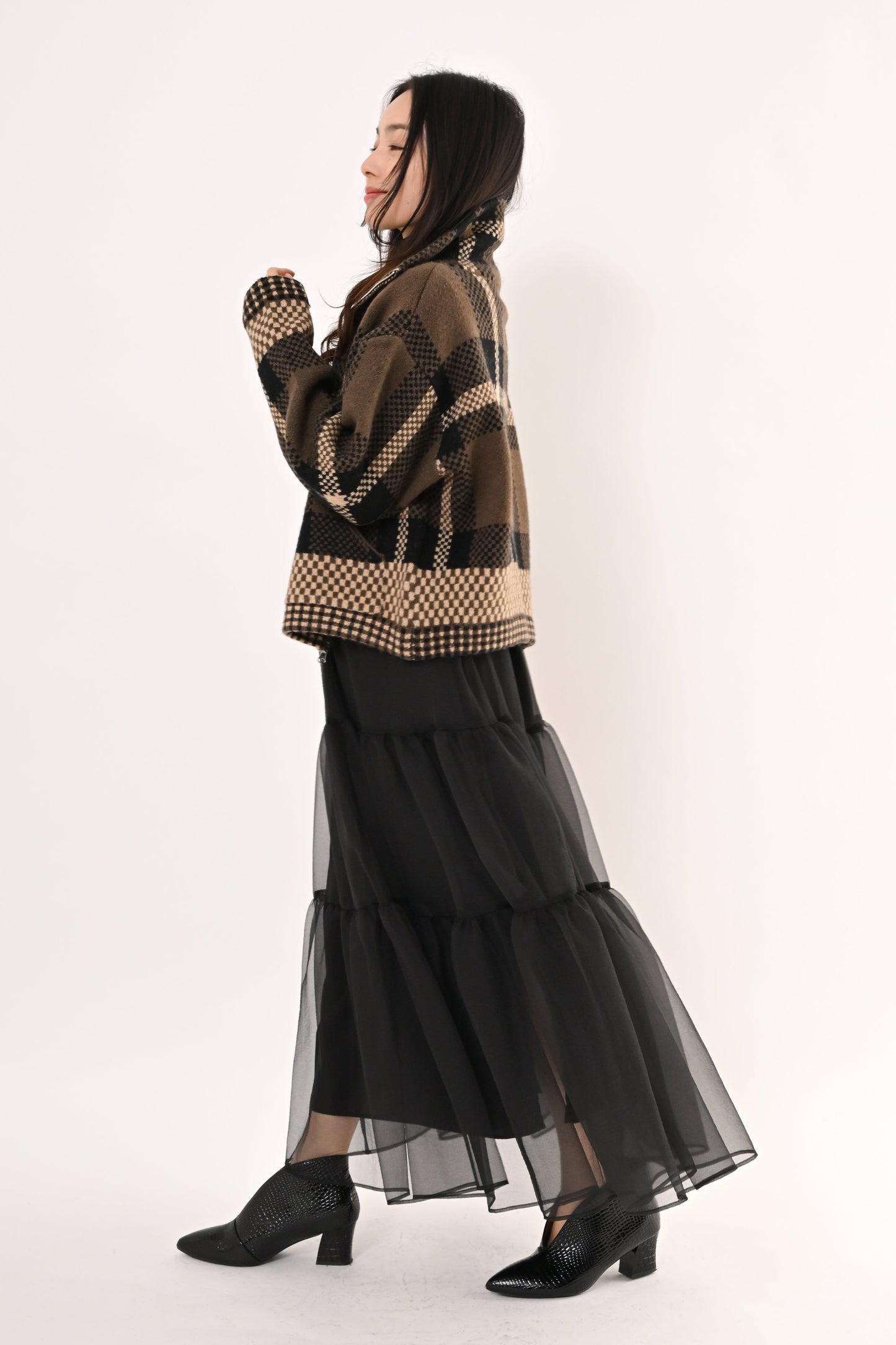 ［ＮＥＷ］ジャガードニットブルゾン