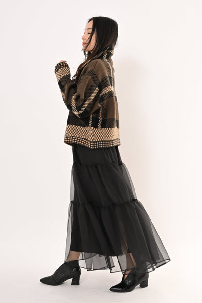 ［ＮＥＷ］ジャガードニットブルゾン