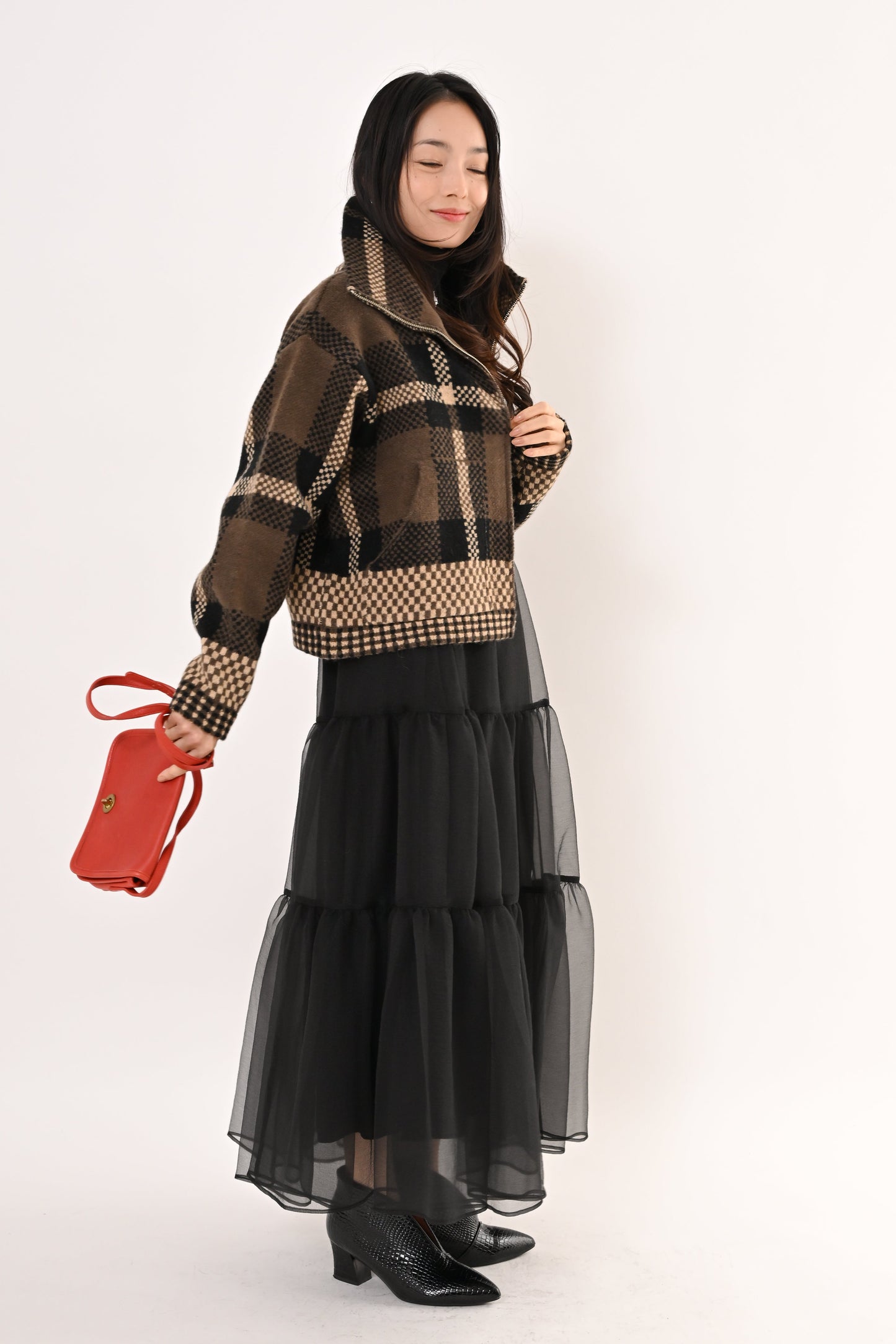 ［ＮＥＷ］ジャガードニットブルゾン