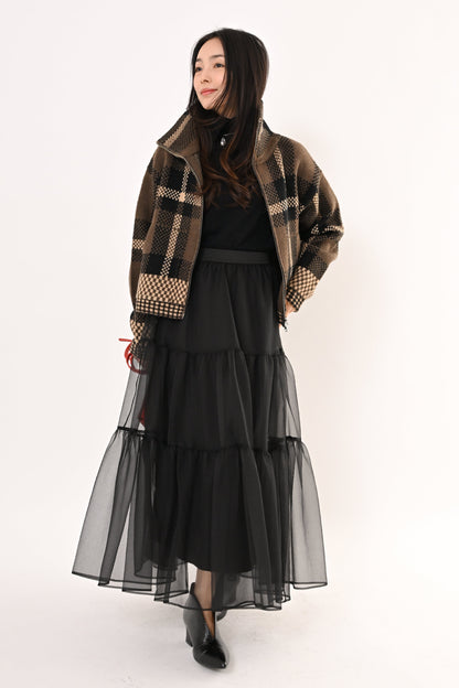 ［ＮＥＷ］ジャガードニットブルゾン