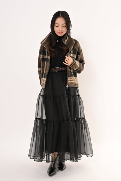 ［ＮＥＷ］ジャガードニットブルゾン