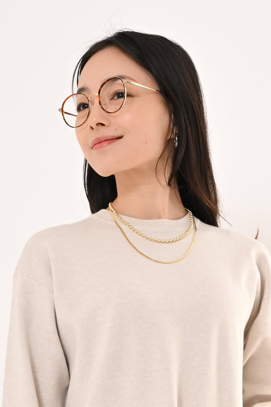 ボール＊スネークチェーンネックレス