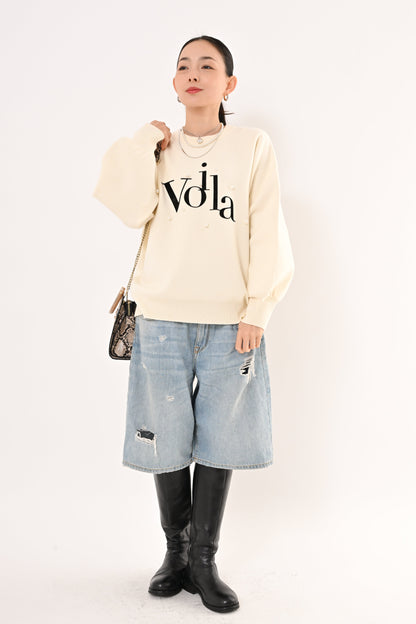 〈30%OFF〉パール+ロゴニット