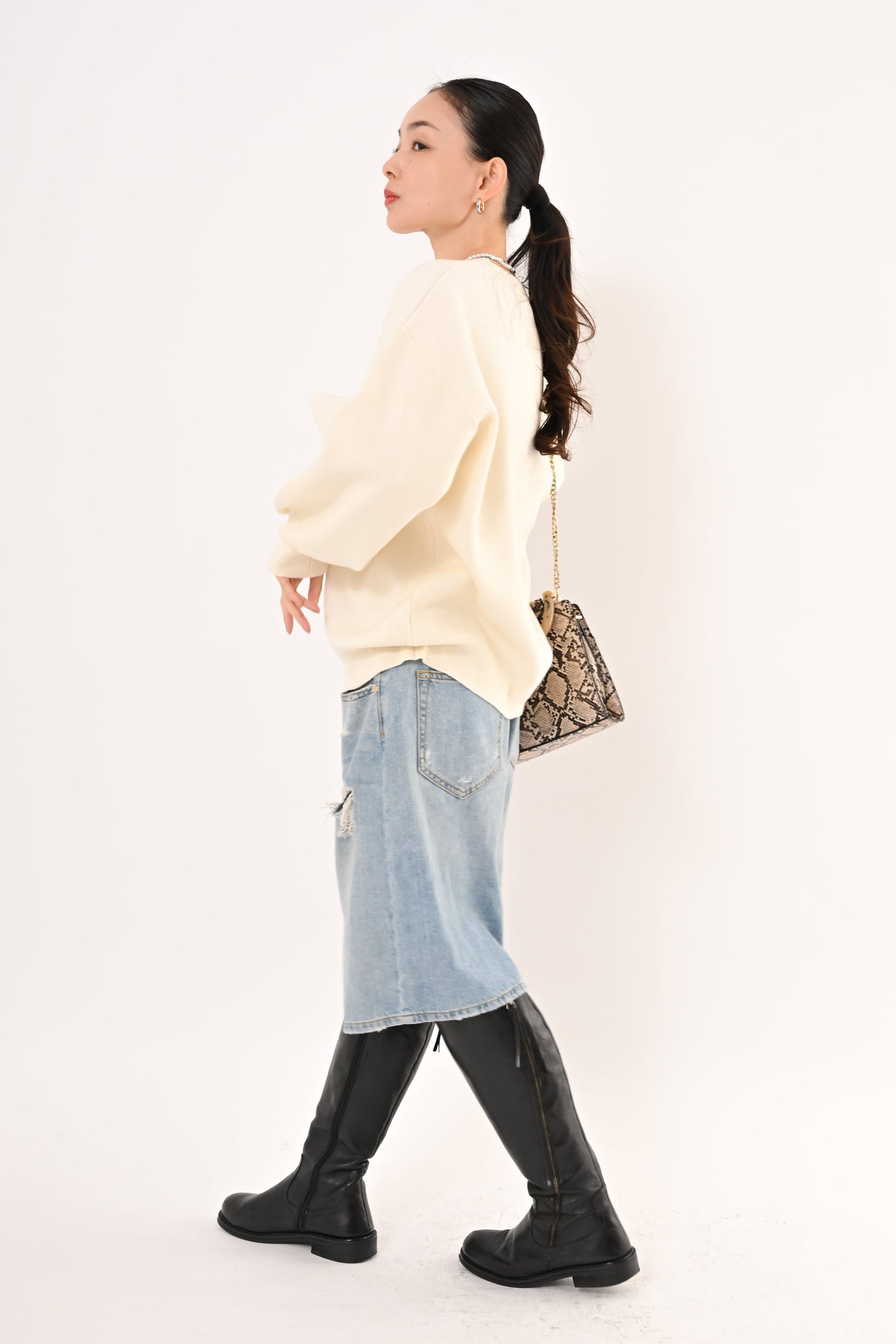 〈30%OFF〉パール+ロゴニット