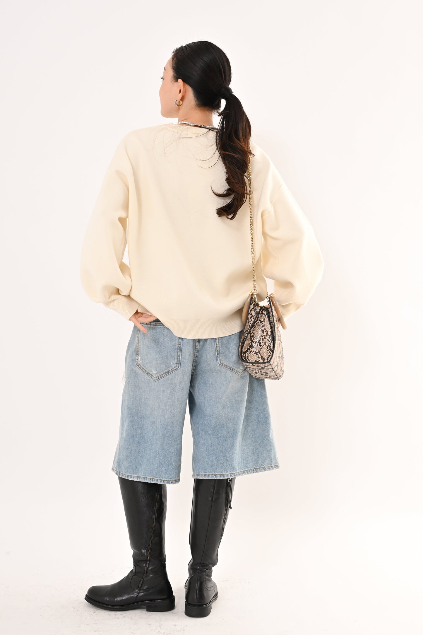 〈30%OFF〉パール+ロゴニット