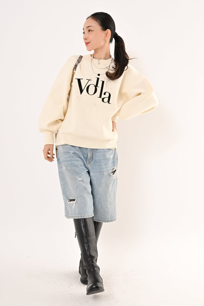 〈30%OFF〉パール+ロゴニット