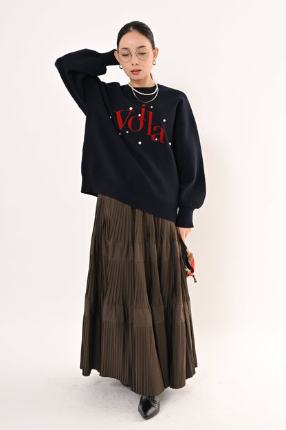 〈30%OFF〉パール+ロゴニット