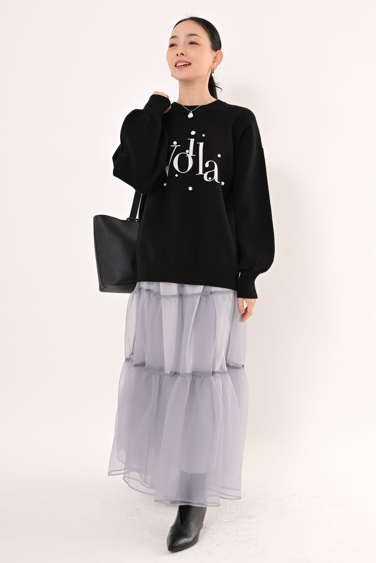 〈30%OFF〉パール+ロゴニット