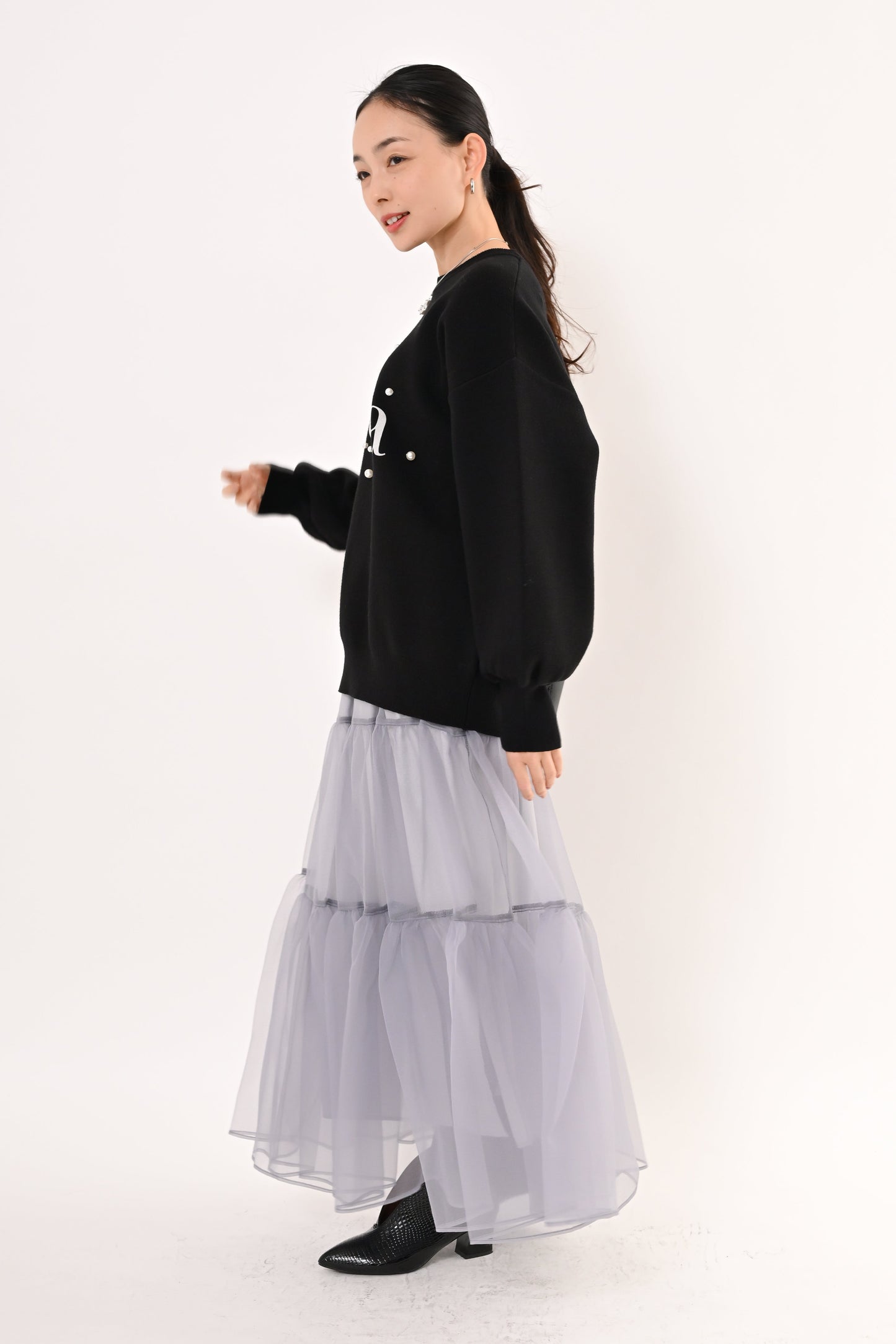 〈30%OFF〉パール+ロゴニット