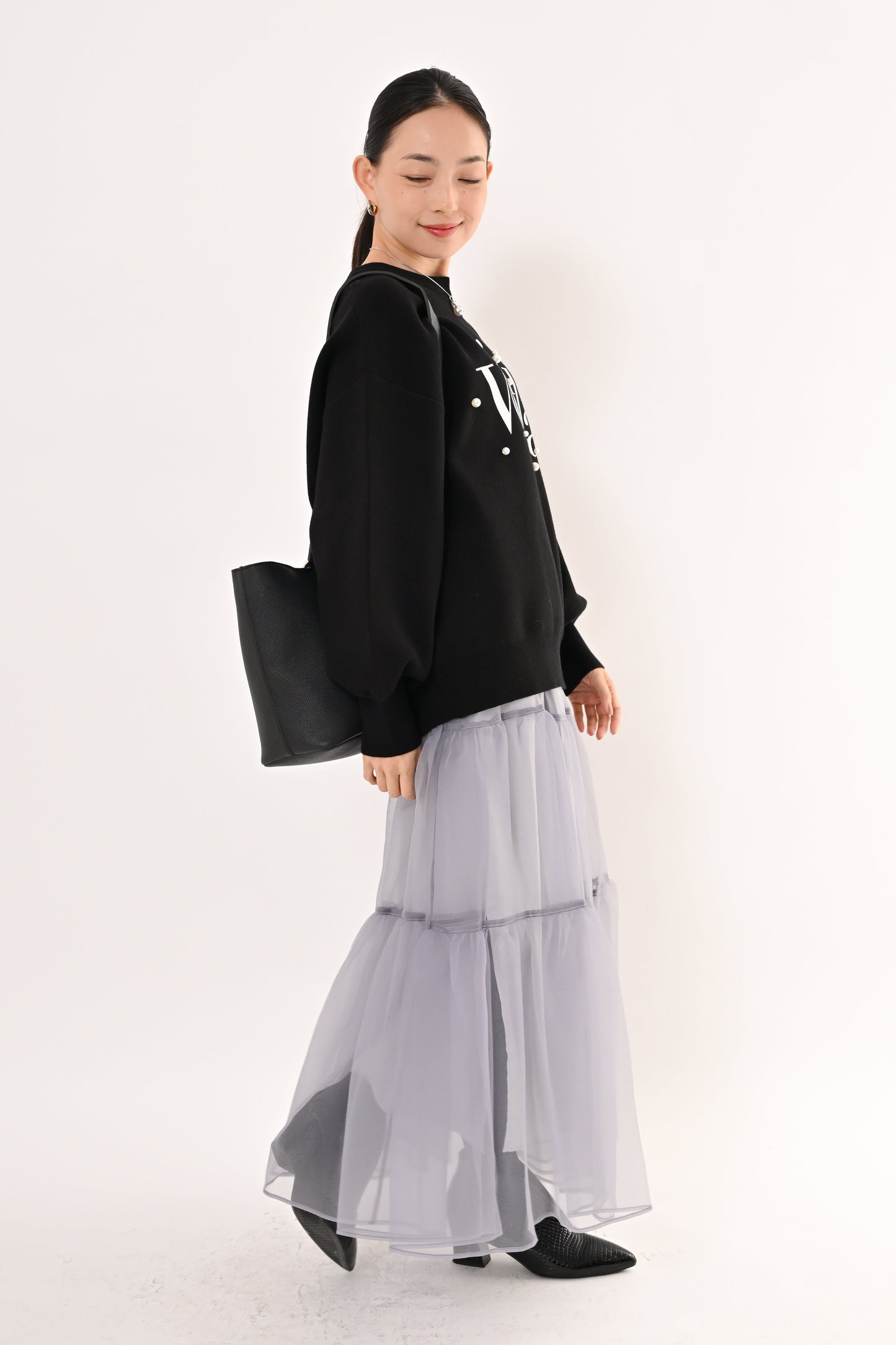 〈30%OFF〉パール+ロゴニット