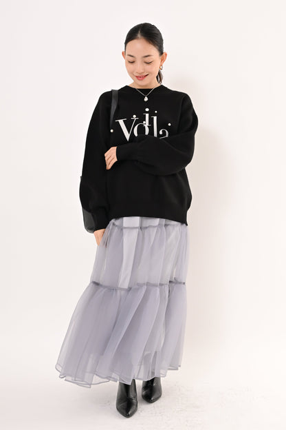 〈30%OFF〉パール+ロゴニット