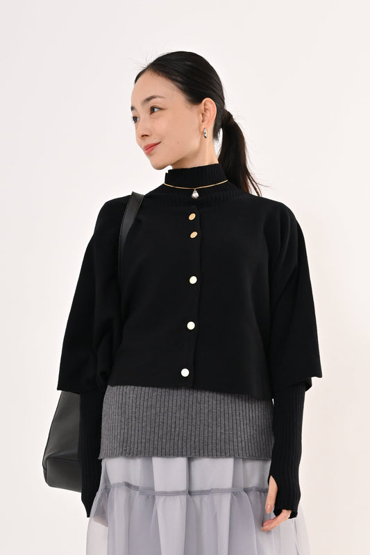 ケープアンサンブルニット