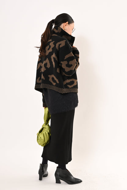 〈30%OFF〉ジャガードニットブルゾン