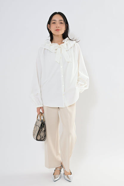 [予約] フリルカラーブラウス（無地）