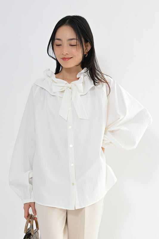 [予約] フリルカラーブラウス（無地）