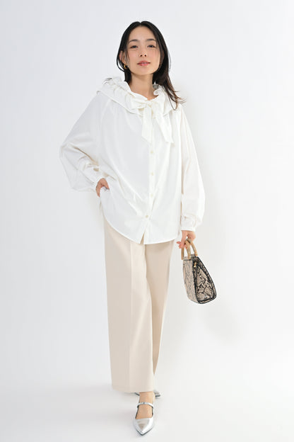 [予約] フリルカラーブラウス（無地）