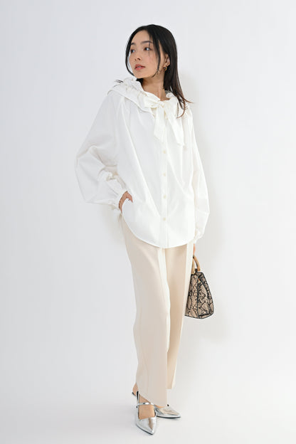 [予約] フリルカラーブラウス（無地）