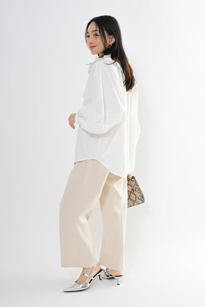 [予約] フリルカラーブラウス（無地）