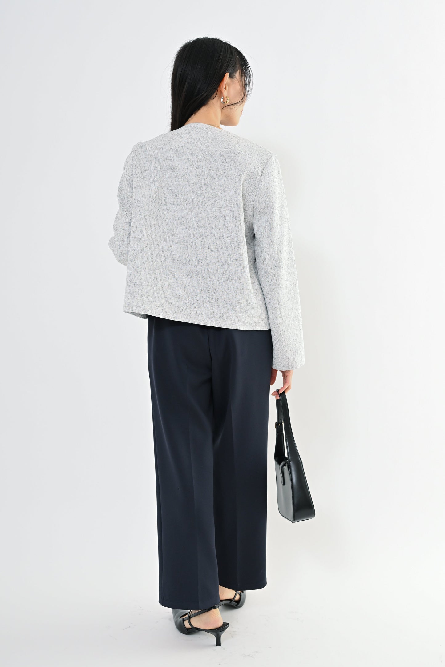 [予約] MIXツィードノーカラージャケット