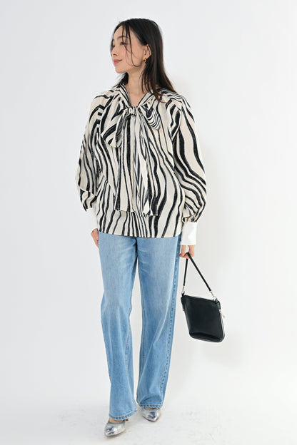 [予約] 2WAYガラボウタイブラウス