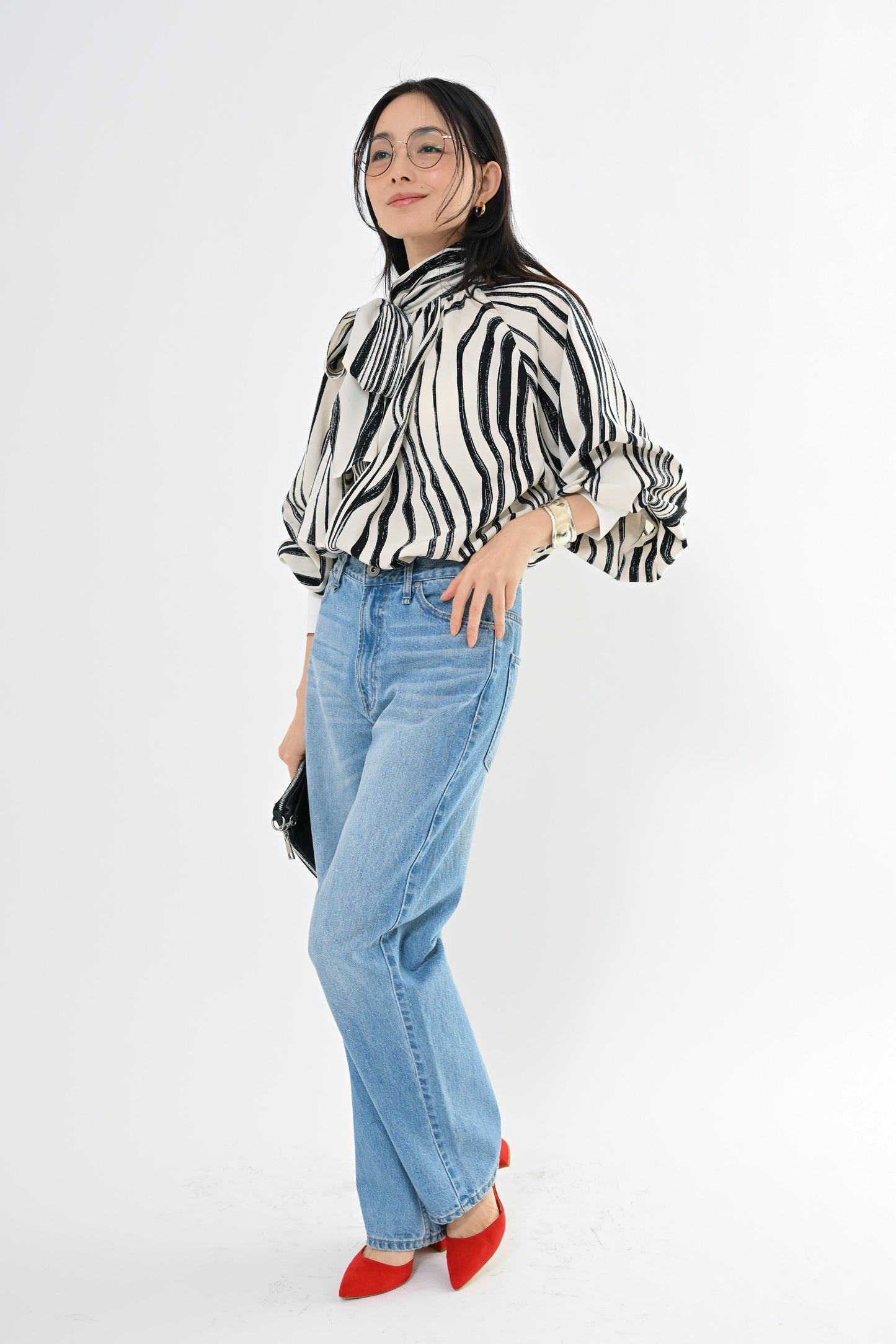 [予約] 2WAYガラボウタイブラウス