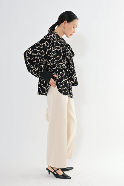 [予約] 2WAYガラボウタイブラウス