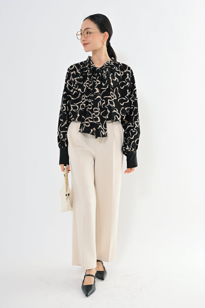 [予約] 2WAYガラボウタイブラウス