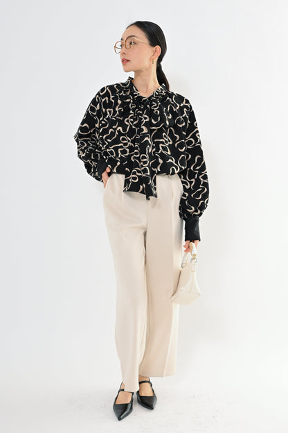 [予約] 2WAYガラボウタイブラウス